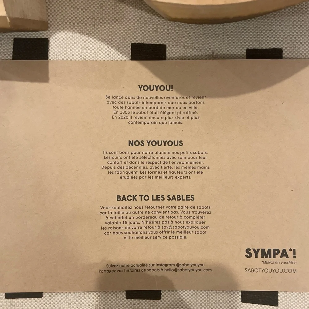 Sabot YouYou Checkered Calf Hair Handmade Clog Heels - Picture 7 of 8